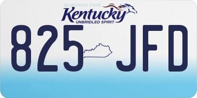 KY license plate 825JFD