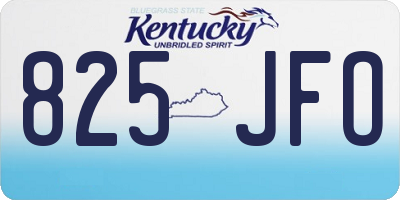 KY license plate 825JFO