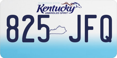 KY license plate 825JFQ