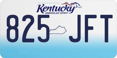 KY license plate 825JFT