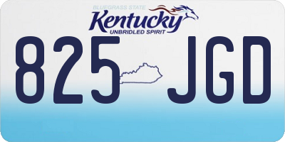 KY license plate 825JGD
