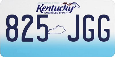 KY license plate 825JGG