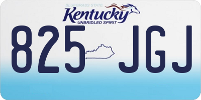 KY license plate 825JGJ
