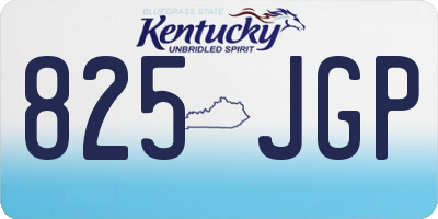 KY license plate 825JGP