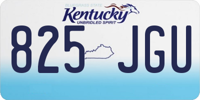 KY license plate 825JGU