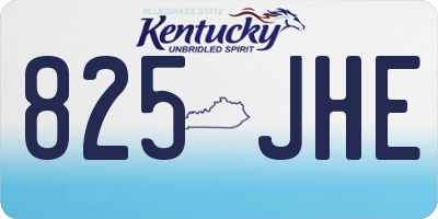 KY license plate 825JHE