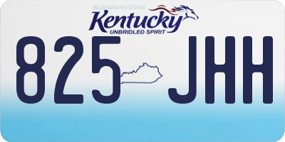 KY license plate 825JHH
