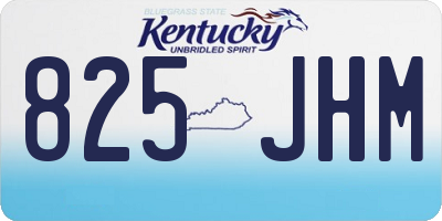 KY license plate 825JHM