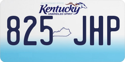 KY license plate 825JHP