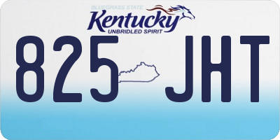 KY license plate 825JHT