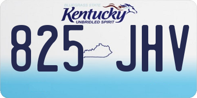 KY license plate 825JHV