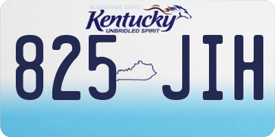 KY license plate 825JIH