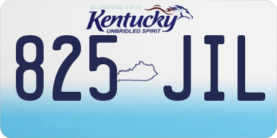 KY license plate 825JIL