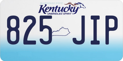 KY license plate 825JIP
