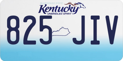 KY license plate 825JIV