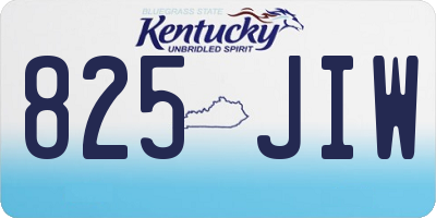 KY license plate 825JIW