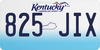 KY license plate 825JIX