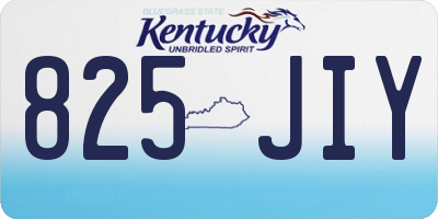KY license plate 825JIY