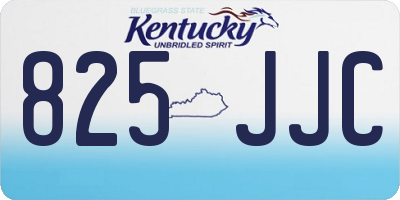 KY license plate 825JJC