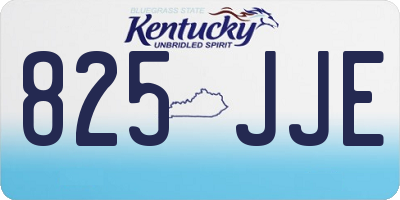 KY license plate 825JJE