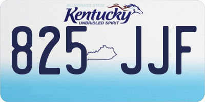 KY license plate 825JJF