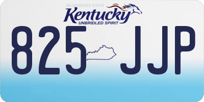 KY license plate 825JJP