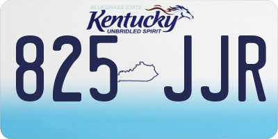KY license plate 825JJR