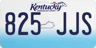 KY license plate 825JJS