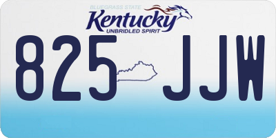 KY license plate 825JJW