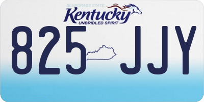 KY license plate 825JJY