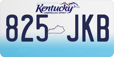 KY license plate 825JKB
