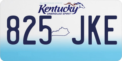 KY license plate 825JKE