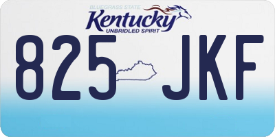 KY license plate 825JKF