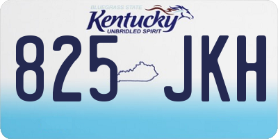 KY license plate 825JKH