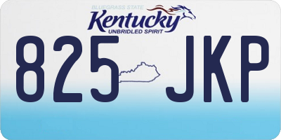 KY license plate 825JKP