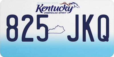 KY license plate 825JKQ