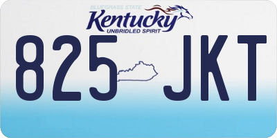 KY license plate 825JKT