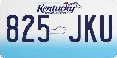 KY license plate 825JKU