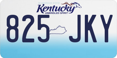 KY license plate 825JKY