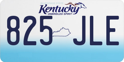 KY license plate 825JLE