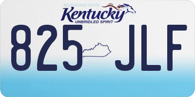 KY license plate 825JLF