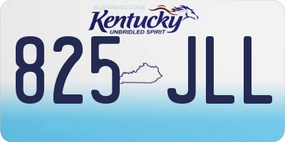 KY license plate 825JLL