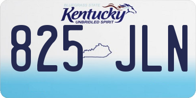 KY license plate 825JLN