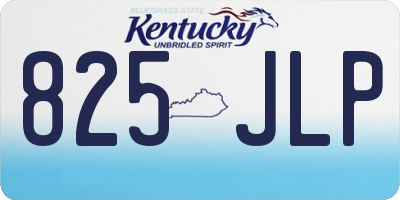 KY license plate 825JLP
