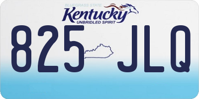 KY license plate 825JLQ