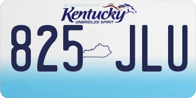 KY license plate 825JLU