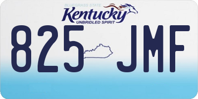 KY license plate 825JMF