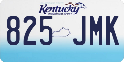 KY license plate 825JMK