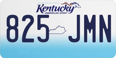 KY license plate 825JMN