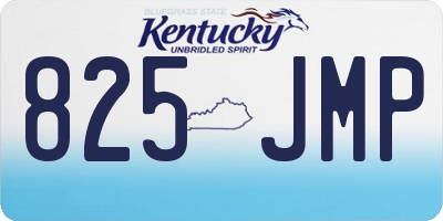 KY license plate 825JMP